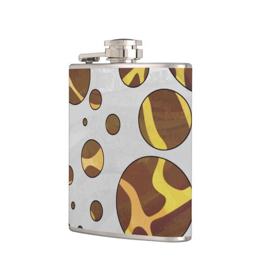 Giraffe, braun und gelb flachmann (Links)