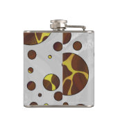 Giraffe, braun und gelb flachmann (Rückseite)