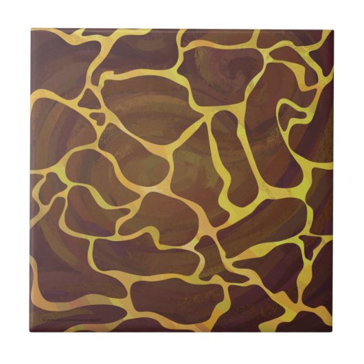 Giraffe, braun und gelb fliese (Vorderseite)