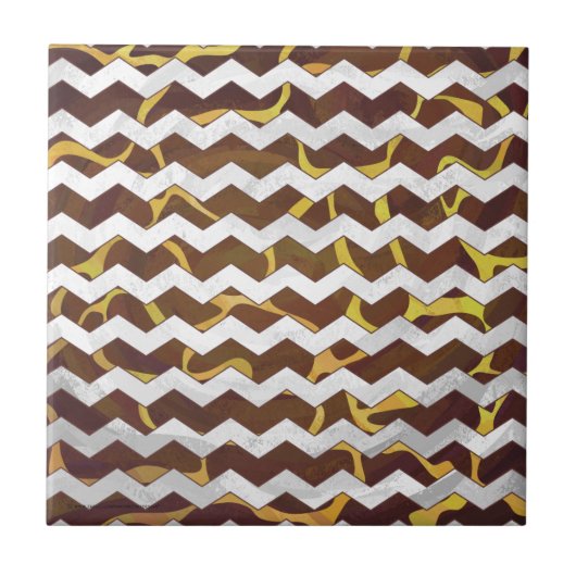 Giraffe, braun und gelb fliese (Vorderseite)