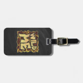 Giraffe, braun und gelb gepäckanhänger (Vorderseite horizontal)