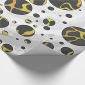 Giraffe, braun und gelb geschenkpapier (Ecke)