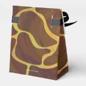 Giraffe, braun und gelb geschenkschachtel (Rückseite)