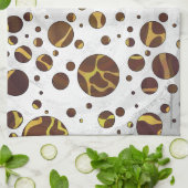 Giraffe, braun und gelb handtuch (Gefaltet)