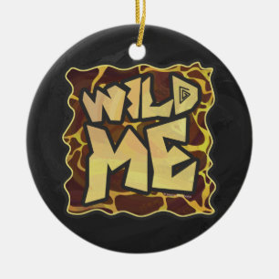 Giraffe, braun und gelb keramikornament