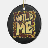 Giraffe, braun und gelb keramikornament (Links)