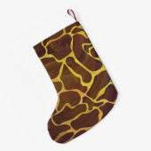 Giraffe, braun und gelb kleiner weihnachtsstrumpf (Rückseite (Hängend))