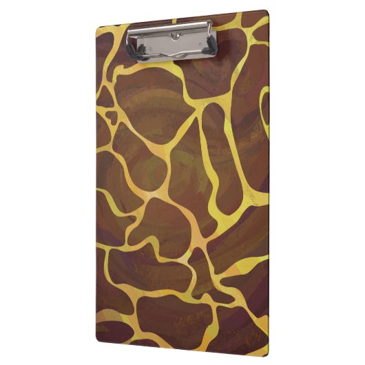 Giraffe, braun und gelb klemmbrett (Links)