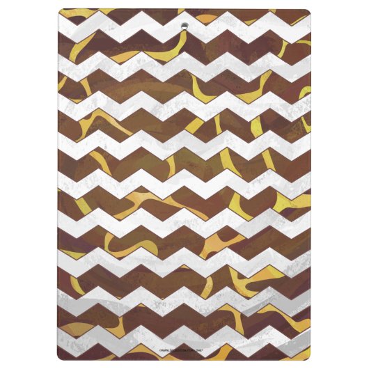 Giraffe, braun und gelb klemmbrett (Rückseite)