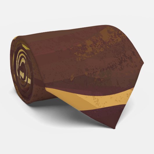 Giraffe, braun und gelb krawatte (Gerollt)