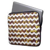 Giraffe, braun und gelb laptopschutzhülle (Vorderseite Links)