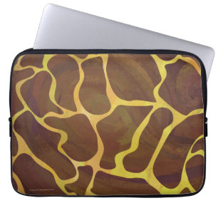 Giraffe, braun und gelb laptopschutzhülle