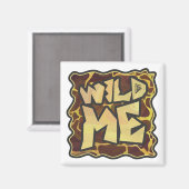 Giraffe, braun und gelb magnet (Vorderseite/Rückseite)