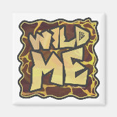 Giraffe, braun und gelb magnet (Vorne)