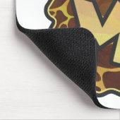 Giraffe, braun und gelb mousepad (Ecke)