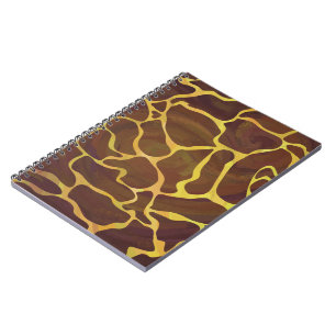 Giraffe, braun und gelb notizblock