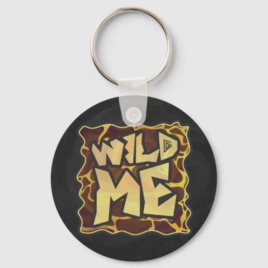 Giraffe, braun und gelb schlüsselanhänger (Vorderseite)