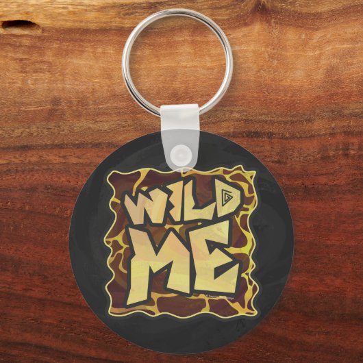 Giraffe, braun und gelb schlüsselanhänger (Vorderseite)