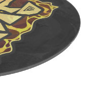 Giraffe, braun und gelb schneidebrett (Ecke)