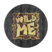 Giraffe, braun und gelb schneidebrett (Vorderseite)