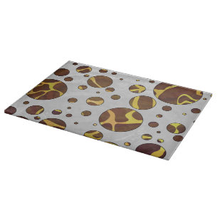 Giraffe, braun und gelb schneidebrett