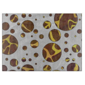 Giraffe, braun und gelb schneidebrett (Vorderseite)