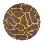 Giraffe, braun und gelb schneidebrett (Vorderseite)