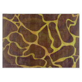 Giraffe, braun und gelb schneidebrett (Vorderseite)