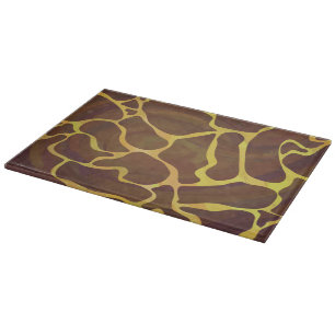 Giraffe, braun und gelb schneidebrett