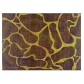 Giraffe, braun und gelb schneidebrett (Vorderseite)