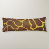 Giraffe, braun und gelb seitenschläferkissen (Rückseite)