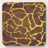Giraffe, braun und gelb untersetzer (Vorderseite)