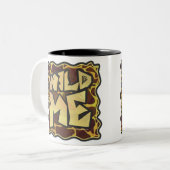 Giraffe, braun und gelb zweifarbige tasse (Vorderseite Links)