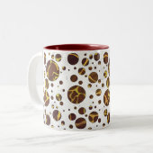 Giraffe, braun und gelb zweifarbige tasse (Vorderseite Links)