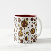 Giraffe, braun und gelb zweifarbige tasse (VorderseiteRechts)