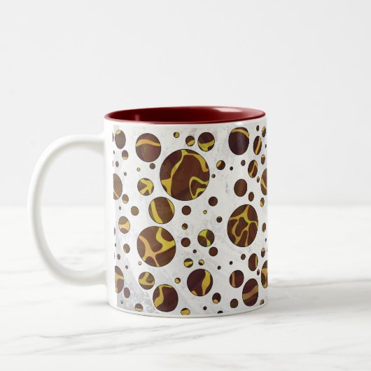 Giraffe, braun und gelb zweifarbige tasse (Links)