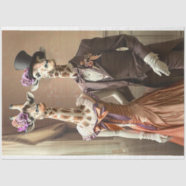 Giraffe Bride Groom Decoupage Seidenpapier