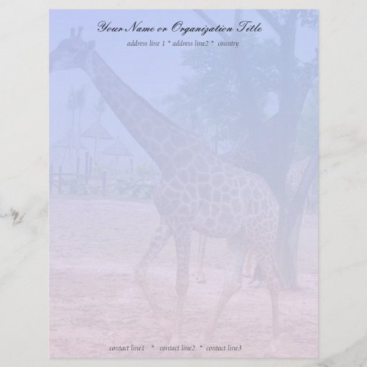 Giraffe Briefbogen (Vorderseite)
