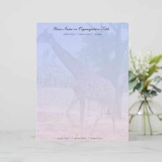 Giraffe Briefbogen (Stehend Vorderseite)