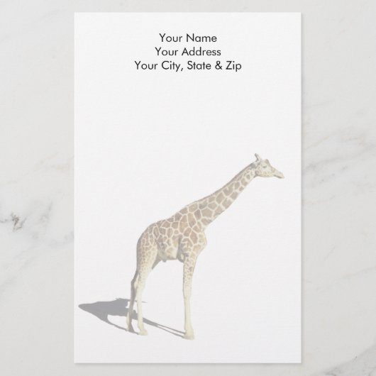 Giraffe Briefpapier (Vorderseite)