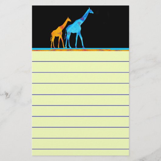 Giraffe Briefpapier (Vorderseite)
