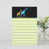Giraffe Briefpapier (Stehend Vorderseite)