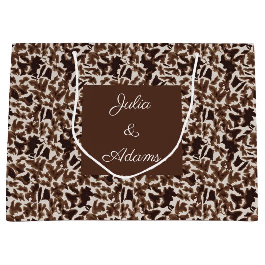 Giraffe Brown Geschenktasche Große Geschenktüte (Vorderseite)