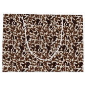 Giraffe Brown Geschenktasche Große Geschenktüte (Rückseite)