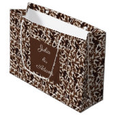 Giraffe Brown Geschenktasche Große Geschenktüte (Vorderseite Schrägansicht)