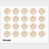 Giraffe Brown Sticker/Umschlag Aufkleber (Blatt)