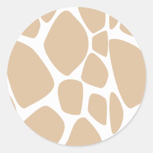 Giraffe Brown Sticker/Umschlag Aufkleber (Vorderseite)