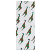 Giraffe Brown und Aquamarine Silhouette Geschenktüte Für Weinflaschen (Vorderseite)