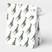 Giraffe Brown und Aquamarine Siloette Geschenkschachtel (Rückseite)