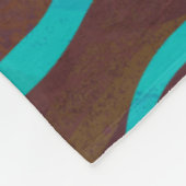 Giraffe Brown und aquamariner Druck Fleecedecke (Ecke)